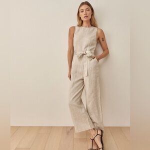 Reformation Naomi Linen Jumpsuit Size 4